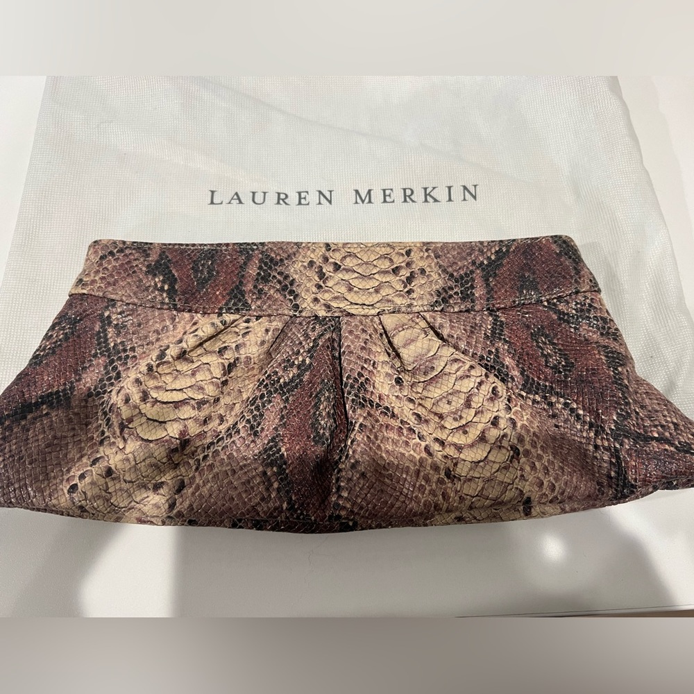 Lauren Merkin Snake Clutch